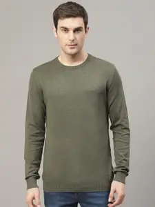 LINDBERGH Men Green Solid Pullover Sweater