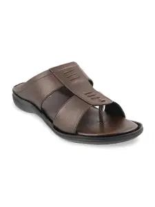 WALKWAY by Metro Men Brown Solid Sandals