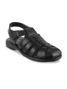 WALKWAY by Metro Men Black Solid Fisherman Sandals