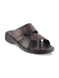 WALKWAY by Metro Men Brown & Black Colourblocked Comfort Sandals