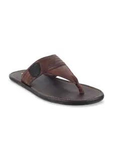 WALKWAY by Metro Men Brown & Black Colourblocked Comfort Sandals