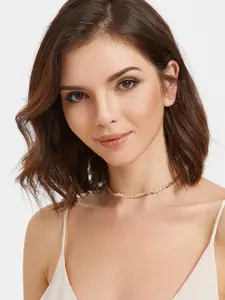 OOMPH Gold-Tone Minimal Choker Necklace