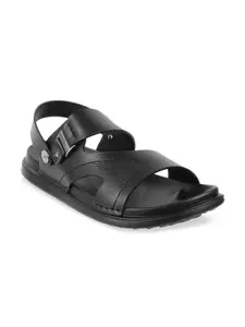 Mochi Men Black Leather Sandals