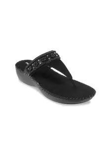 Mochi Women Black Embellished Heels