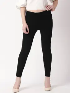 High Star Women Black Slim Fit Mid-Rise Clean Look Stretchable Jeans