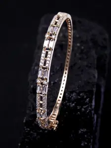Bhana Fashion Rose Gold-Plated Handcrafted Bangle-Style Bracelet