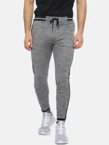Campus Sutra Men Grey Solid Antimicrobial Slim-Fit Joggers