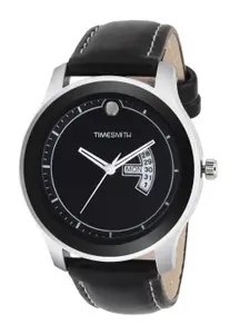 TIMESMITH Men Black Leather Analogue Watch TSC-004