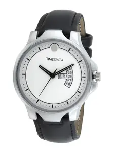 TIMESMITH Men White Leather Analogue Watch TSC-026