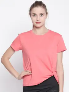 Ajile by Pantaloons Women Pink Solid Twisted Top