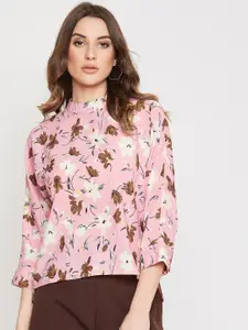 Marie Claire Women Pink & White Printed Top