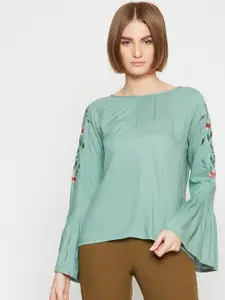 Marie Claire Women Green Solid Top