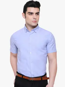 Southbay Men Blue Smart Tailored Fit Solid Formal Shirt