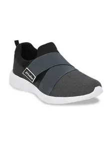 HIROLAS Men Grey & Black Running Shoes