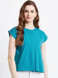 AkaAyu Women Blue Solid Top