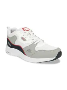 Campus Men White & Grey Colourblocked Running Shoes
