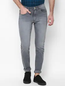 Urbano Fashion Men Grey Slim Fit Mid-Rise Clean Look Stretchable Jeans