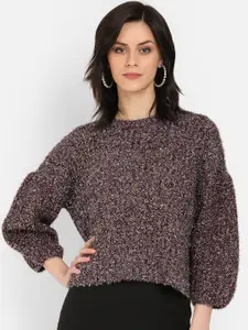 COVER STORY Women Burgundy Solid Pullover