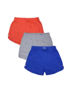 Luke & Lilly Girls Pack of 3 Multicoloured Solid Regular Fit Regular Shorts