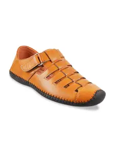 WALKWAY by Metro Men Tan Brown Shoe-Style Sandals