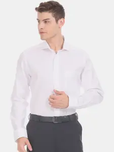 Arrow Men White Regular Fit Solid Formal Shirt
