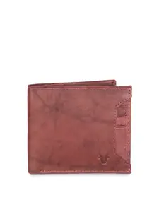 WildHorn Men Brown Solid RFID Protected Genuine Leather Two Fold Wallet