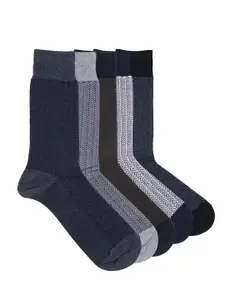 Balenzia Men Pack of 5 Assorted Zig Zag Calf-Length Socks