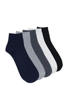 Balenzia Men Pack of 5 Assorted Ankle-Length Socks