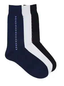 Balenzia Men Pack of 3 Assorted Motif Calf-Length Socks
