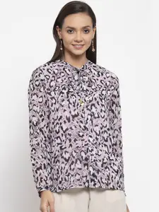 Gipsy Women Pink Regular Fit Printed Casual Shirt