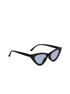 NuVew Women Cateye Sunglasses ES_16005-29-NW-Cat2-FLBL-BLK-CE-60-G