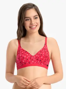 every de by amante Printed Non Padded Wirefree Dailies Super Support Bra EB016