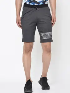 Aesthetic Bodies Men Grey Solid Slim Fit Sports Shorts