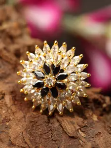 Bhana Fashion Women Gold Plated Handcrafted Finger Ring