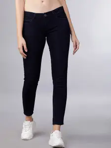 Tokyo Talkies Women Navy Blue Slim Fit Mid-Rise Clean Look Stretchable Jeans