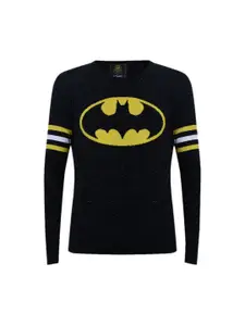 Kids Ville Boys Black Batman Print Sweatshirt