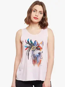 MACK JONNEY Women Pink Printed Regular Top