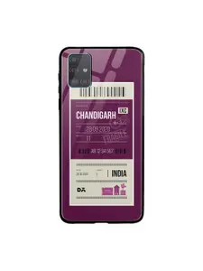 DailyObjects Purple & White Chandigarh City Tag Samsung Galaxy A51 Glass Mobile Case Cover