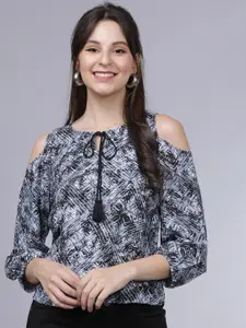 Tokyo Talkies Women Black Printed Top