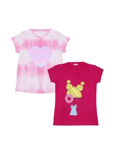 Luke & Lilly Girls Pack of 2 Round Neck T-shirts