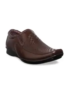 Khadims Men Brown Slip-On Shoes