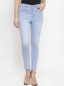 KASSUALLY Women Blue Skinny Fit Mid-Rise Clean Look Jeans