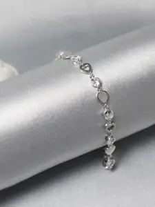 GIVA 925 Silver Heartlock Bracelet