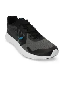 Puma Men Black Grey Gamble XT Mesh Running Shoes