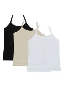 YK Girls Pack Of 3 Assorted Spaghetti Camisoles