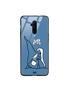 DailyObjects Blue & White Flying High OnePlus 7T Pro Glass Mobile Cover