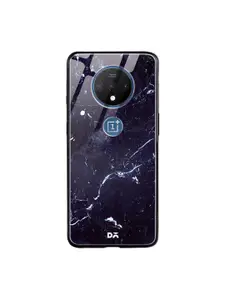 DailyObjects Navy Blue Constellation Marble OnePlus 7T Glass Mobile Case