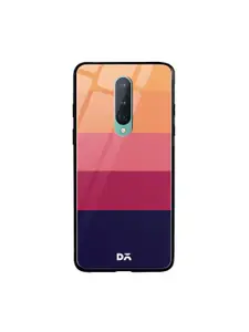 DailyObjects Coral & Pink Striped Quin OnePlus 8 Glass Mobile Case