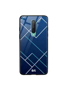 DailyObjects Blue & White Nightfall Tach Lines OnePlus 8 Glass Mobile Case