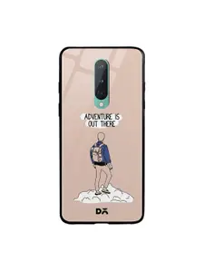 DailyObjects Brown & White Adventure Out OnePlus 8 Glass Mobile Case